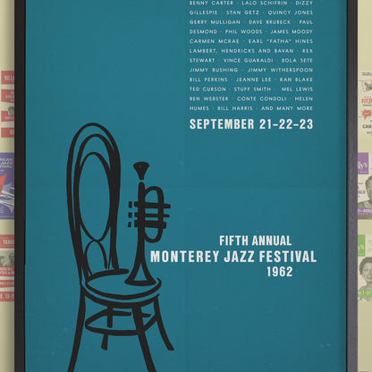 1962 Monterey Jazz Festival jazz poster - Monterey, California