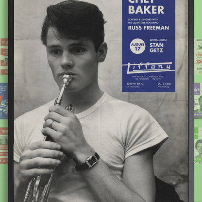 Chet Baker jazz poster - Tiffany Club - 1954