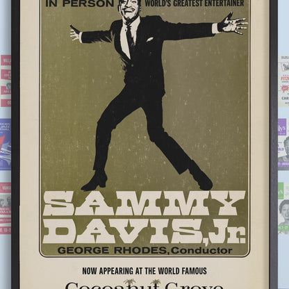 Sammy Davis, Jr. jazz poster - At the Cocoanut Grove - Los Angeles - 1962