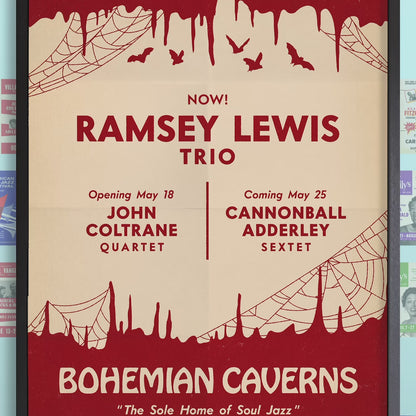 Ramsey Lewis jazz poster - The In Crowd - Bohemian Caverns - Washington, DC - 1965