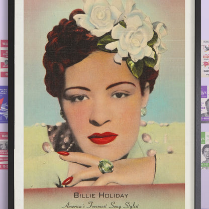 Billie Holiday jazz poster - Onyx Club - 1943-4