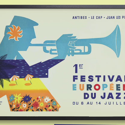 1960 Jazz-à-Juan European Jazz Festival jazz poster - Mingus at Antibes - Juan-les-Pins, Antibes, Côte d'Azur, France (horizontal)