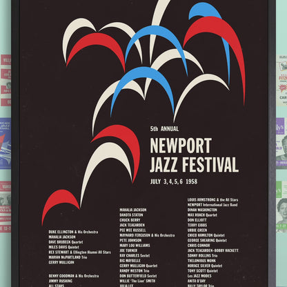 1958 Newport Jazz Festival jazz poster - Jazz on a Summer's Day - Newport, Rhode Island