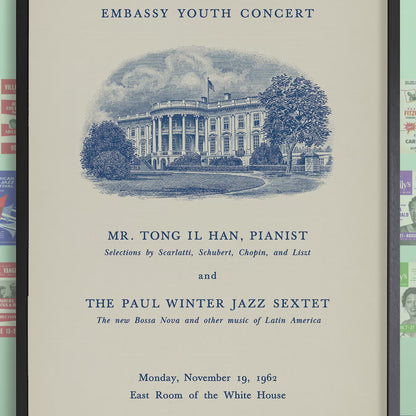 Paul Winter Sextet jazz poster - Bossa Nova at the White House - 1962