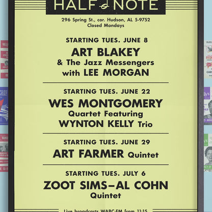 Wes Montgomery - Wynton Kelly jazz poster - Smokin' at the Half Note - 1965