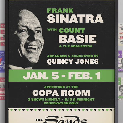 Frank Sinatra - Count Basie jazz poster - Sinatra at the Sands - 1966