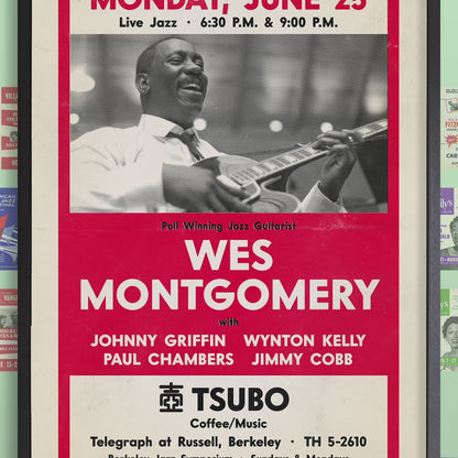 Wes Montgomery jazz poster - Full House - Live at Tsubo - Berkeley - 1962