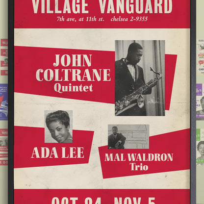 John Coltrane - Eric Dolphy jazz poster - Village Vanguard - 1961