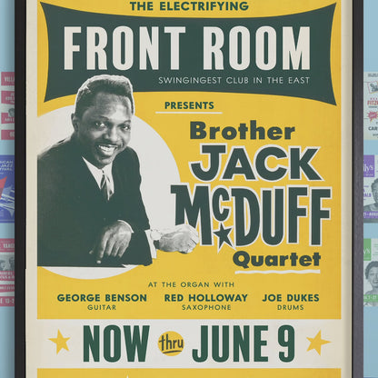 Brother Jack McDuff - George Benson jazz poster - Live! - Newark - 1963