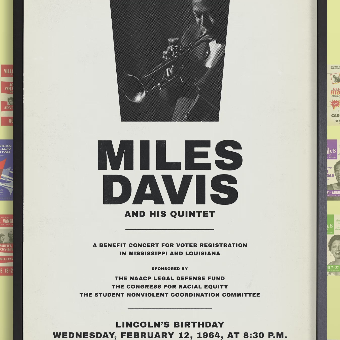 ミュージシャン Miles Davis vintage poster Miles Davis Vintage Concert Poster from Fillmore West, May 6