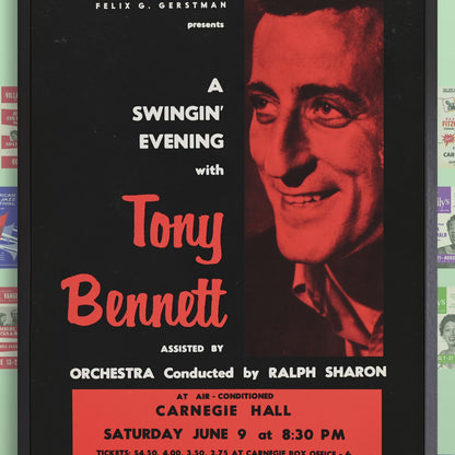 Tony Bennett jazz poster - At Carnegie Hall - 1962