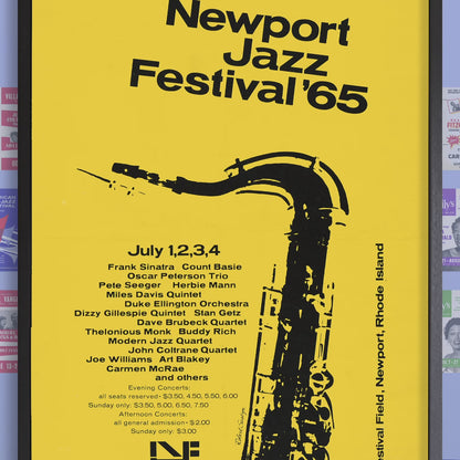 1965 Newport Jazz Festival jazz poster - Newport, Rhode Island