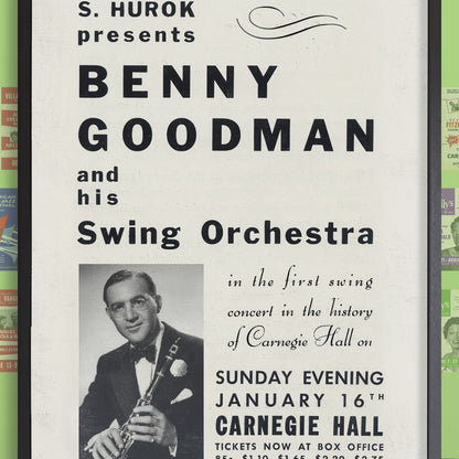 Benny Goodman jazz poster - Carnegie Hall - 1938