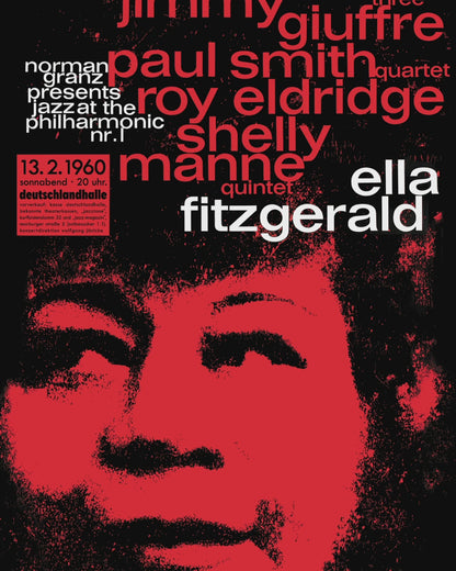 Ella Fitzgerald jazz poster - Ella in Berlin - Mack the Knife - 1960