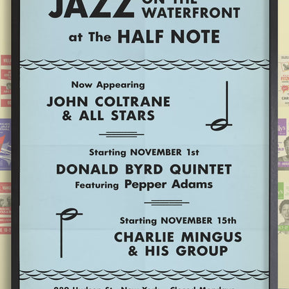Donald Byrd - Pepper Adams jazz poster - At the Half Note - 1960