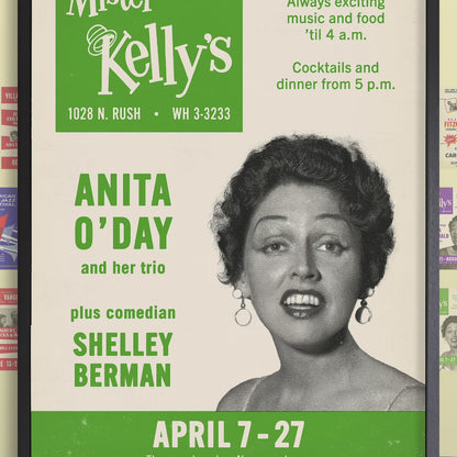 Anita O'Day jazz poster - Mister Kelly's - Chicago - 1958