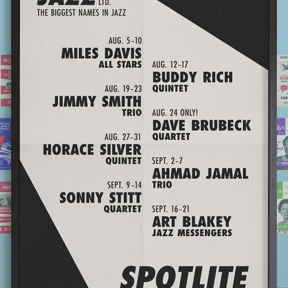 Ahmad Jamal - Miles Davis jazz poster - Live at the Spotlite - 1958