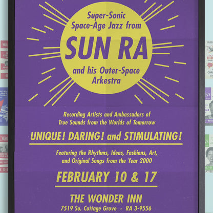 Sun Ra & His Arkestra jazz poster - Wonder Inn - Chicago - 1960