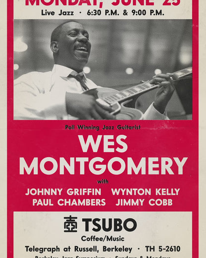 Wes Montgomery jazz poster - Full House - Live at Tsubo - Berkeley - 1962
