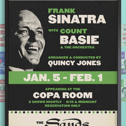 Frank Sinatra - Count Basie jazz poster - Sinatra at the Sands - 1966